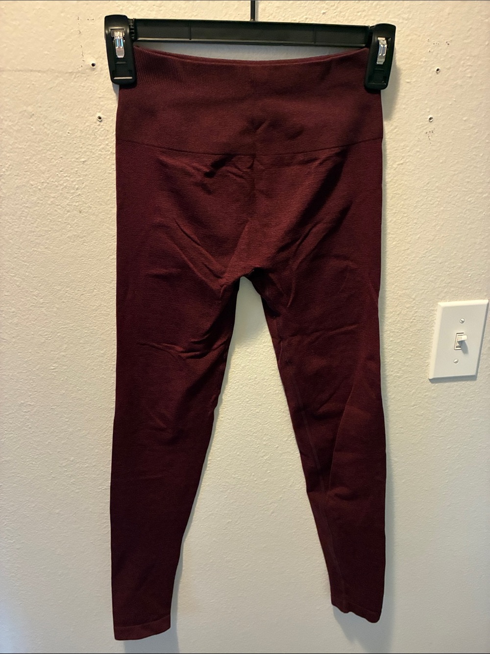Women's High-Waist Burgundy Leggings